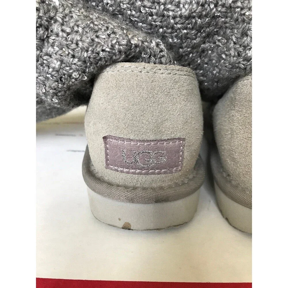 UGG Australia gray kids Sequin Boots 1104669K size 3 eu35